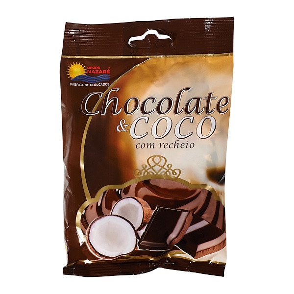 Rebuçados De Chocolate E Coco Com Recheio 100 g