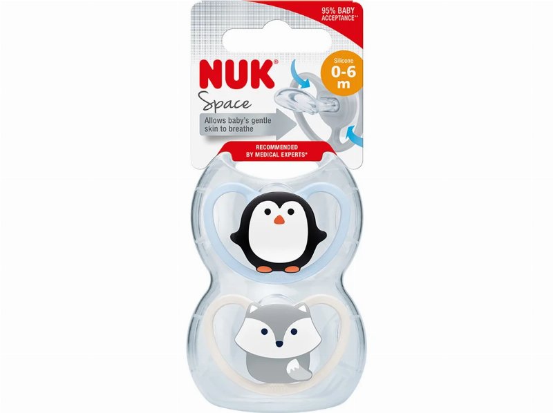 Chupeta Nuk Space Silicone 0-6Meses 2Un