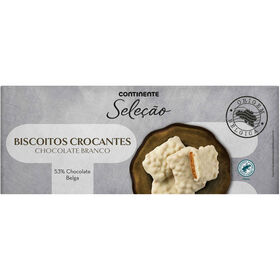 Biscoitos Crocantes Chocolate Branco Continente Seleção 100 gr