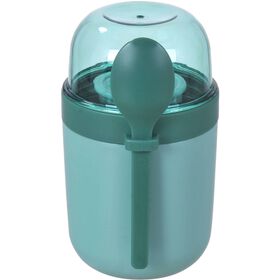 Taça Para Iogurte Com Divisórias E Colher Verde