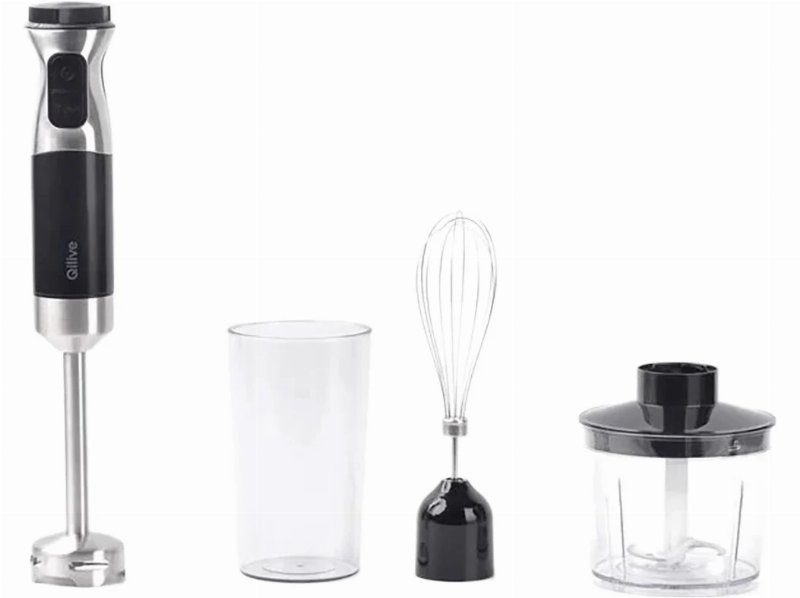Varinha Mágica Com Acessórios Qilive Q.5605 (1000W - Preto E Inox)