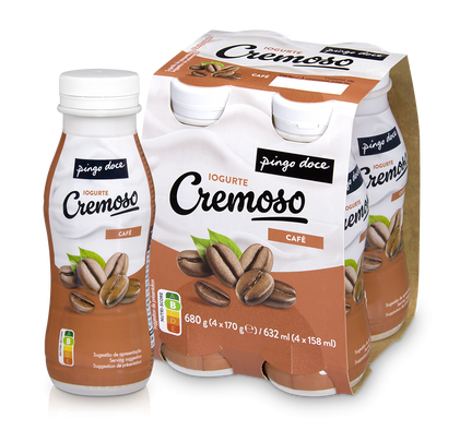 Iogurte Líquido Cremoso Café Pack 4 Pingo Doce 4x0.171Kg