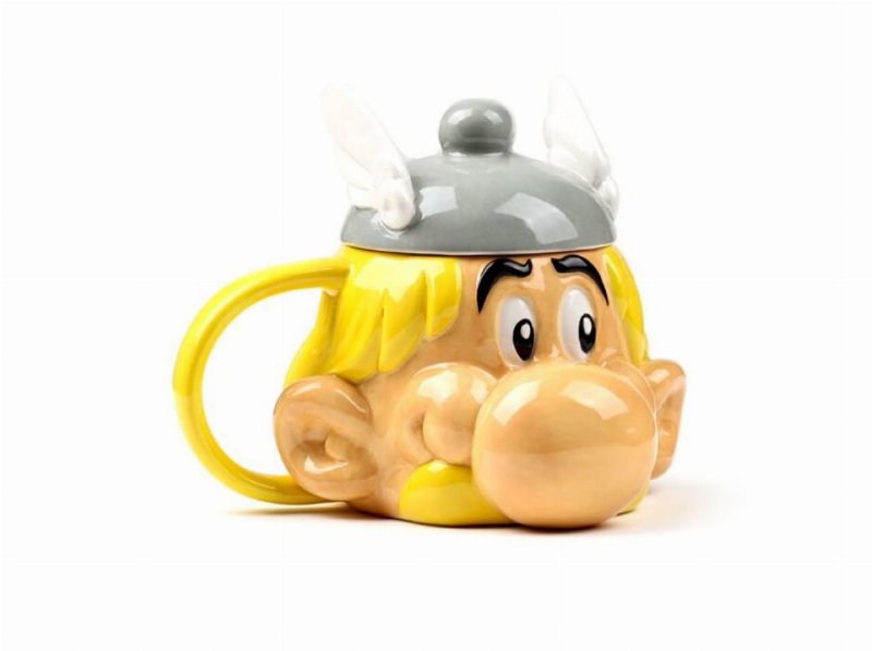 Caneca De Cerâmica Em Forma De Cabeça Asterix