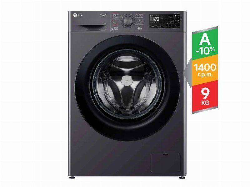 Máquina De Lavar Roupa Lg F4Wr359S6M - Middle Black A 9 kg