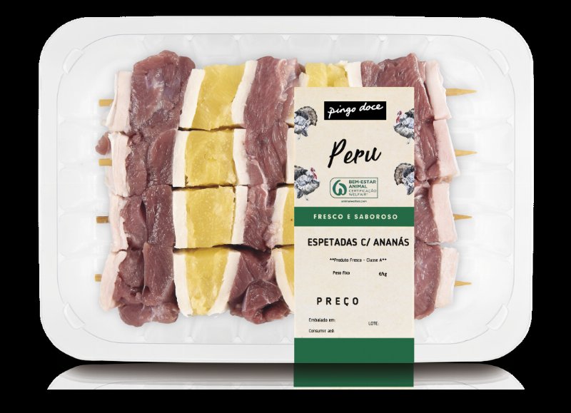 Espetadas De Peru Com Ananás Pingo Doce 0.65Kg