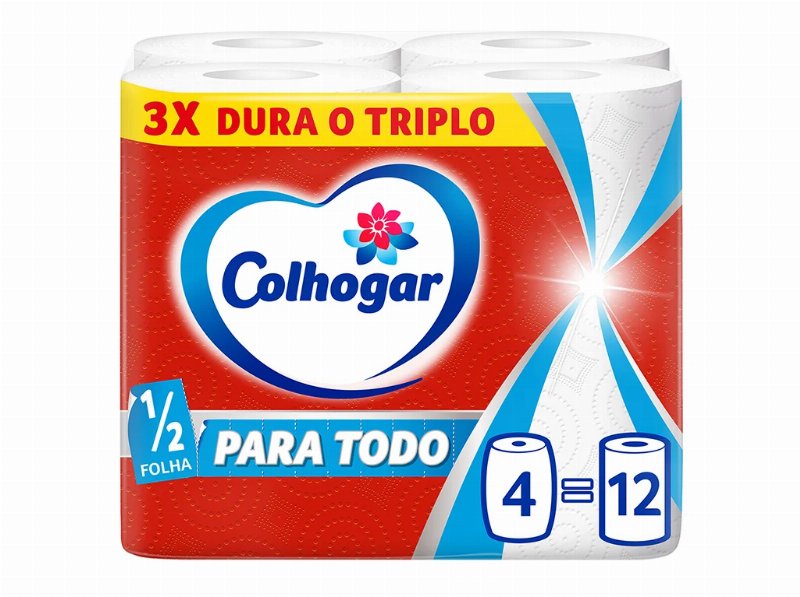Rolo Colhogar Cozinha Para Todo Triplo 4=12 Unidades