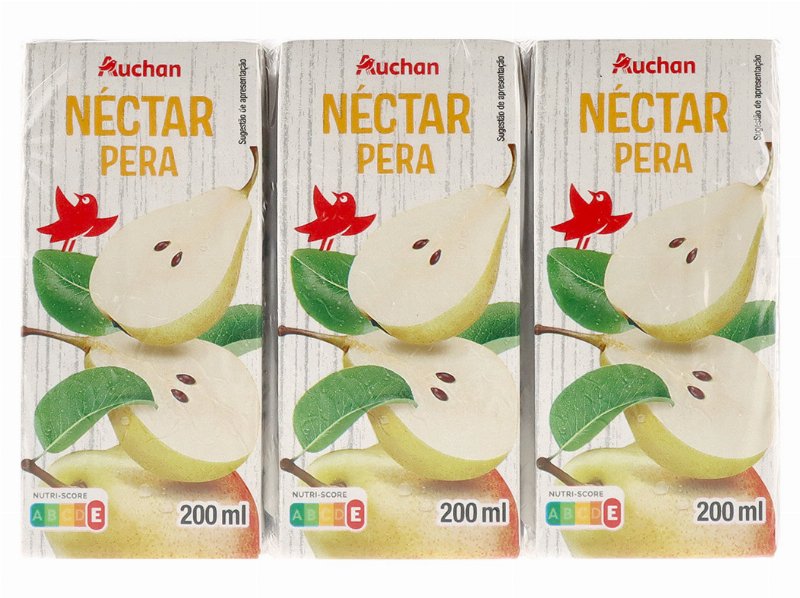 Néctar Auchan Pêra 3X200 ml