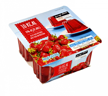 Gelatina De Morango 10Kcal Pingo Doce 0.4Kg