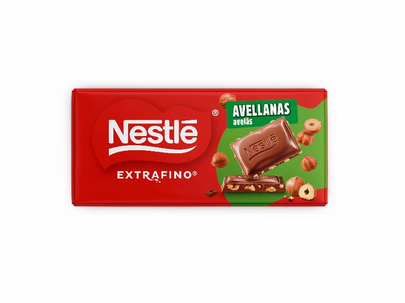 Tablete Nestlé Extrafino Chocolate De Leite E Avelãs 123 g