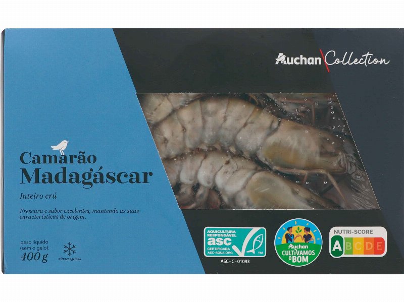 Camarão Madagáscar Crú Auchan Collection Cultivamos O Bom Asc 30/40 400 g