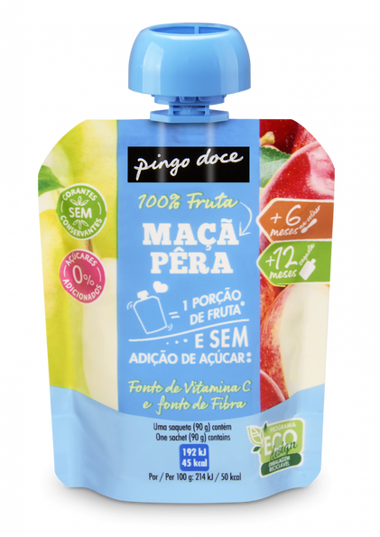 Bolsa De Fruta Maçã E Pêra Pingo Doce 0.09Kg