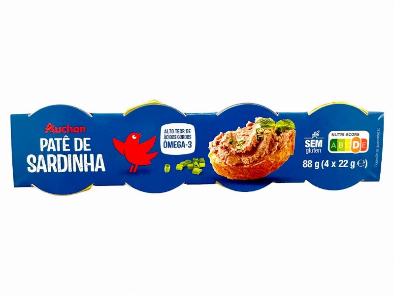 Paté De Sardinha Auchan 4*22 g