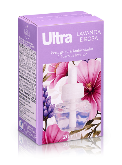 Recarga Para Ambientador Elétrico Lavanda E Rosa Ultra 0.02L