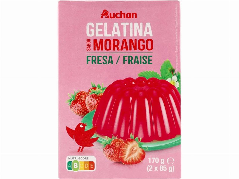 Gelatina Auchan Morango 170 g