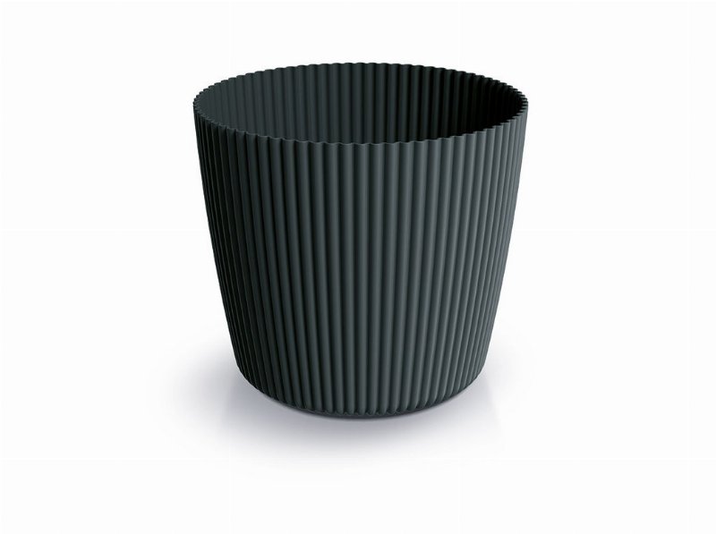 Vaso Plástico Reciclado Gardenstar Preto Ø13Cm