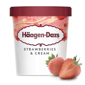 Gelado Strawberries & Cream Häagen-Dazs 460 ml