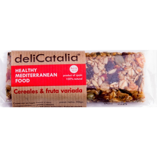 Barra De Cereais E Fruta Variada Biológica 50 g