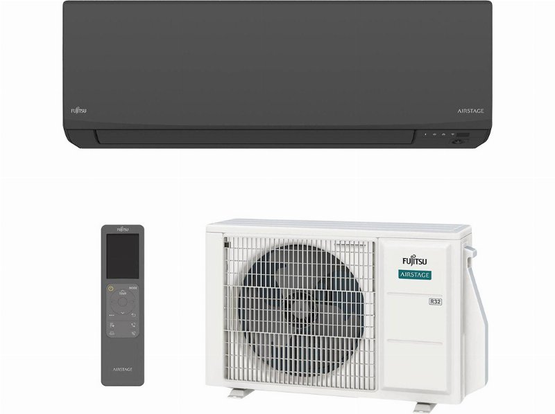 Ar Condicionado Fixo Fujitsu Asy35-Kj Kj Design Preto 12K Btu