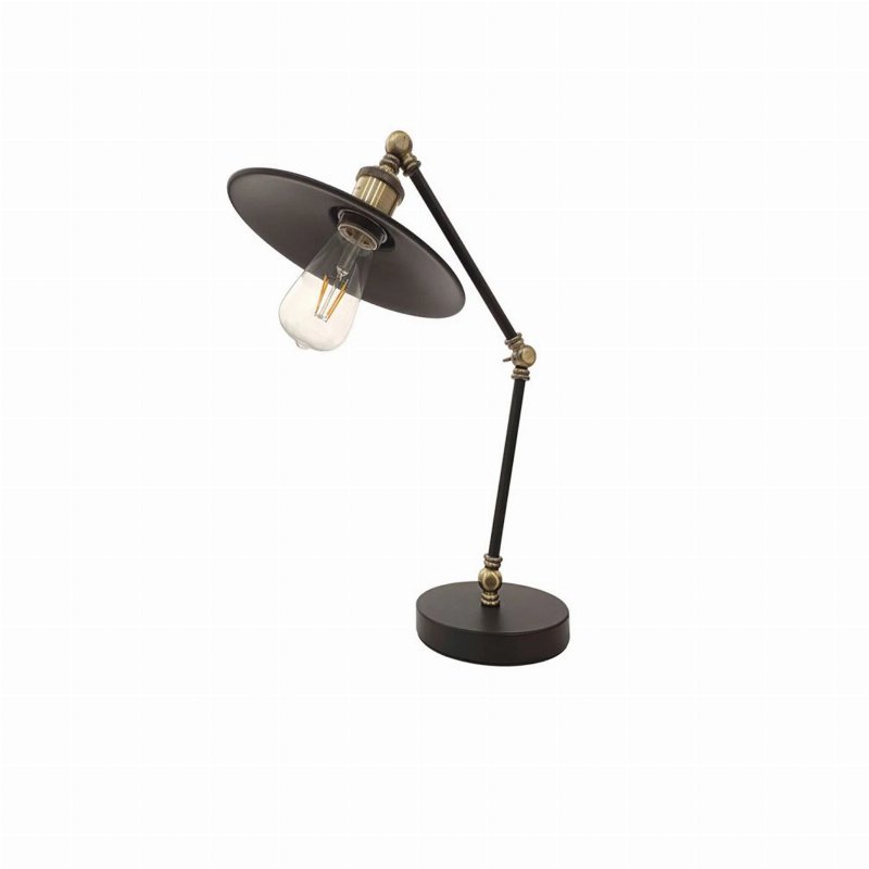 Hkh Candeeiro De Mesa Preto E Dourado