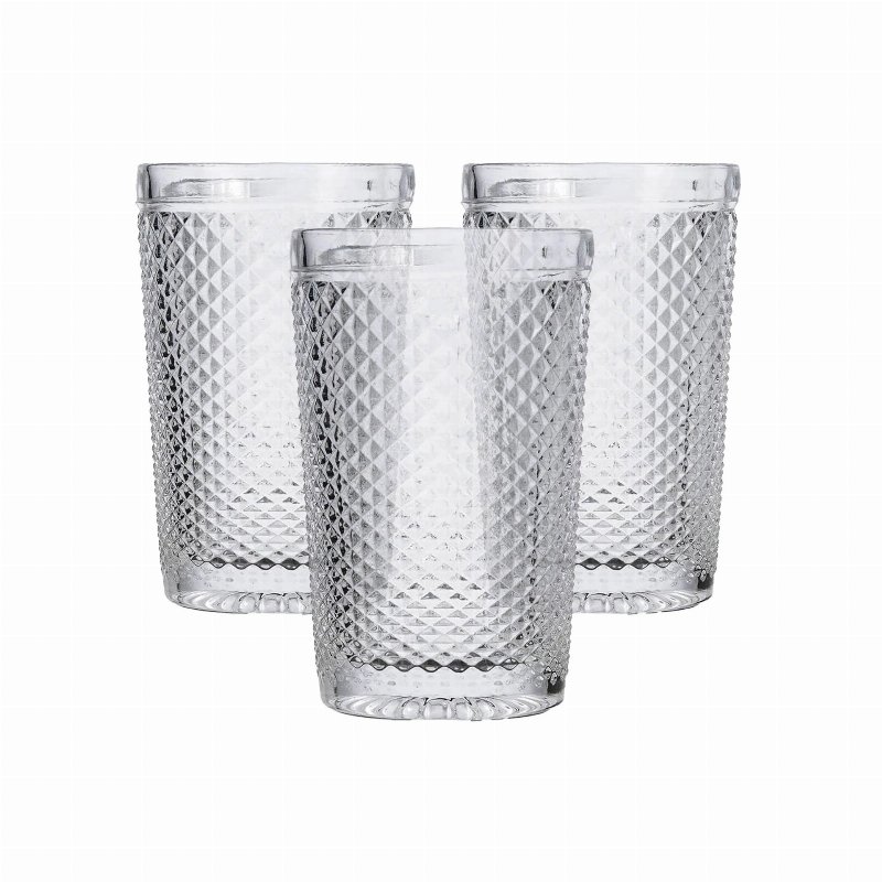Bidasoa Set 3 Copos Altos Vidro Transparente Onix 35 cl