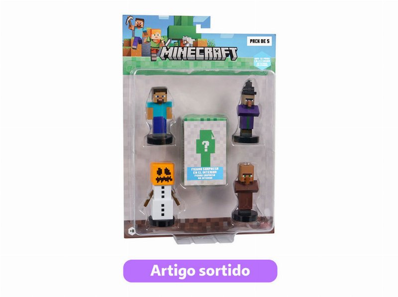 Minecraft Creative Toys Pack 5 Modelos Sortidos