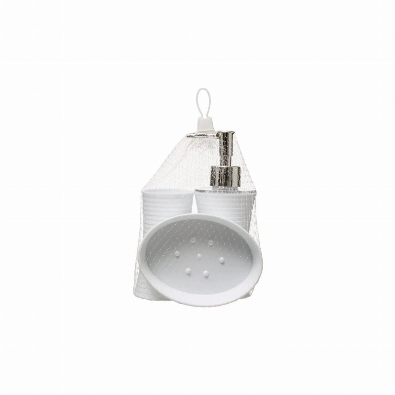 Hkh Conjunto 3 Acessórios Wc Branco