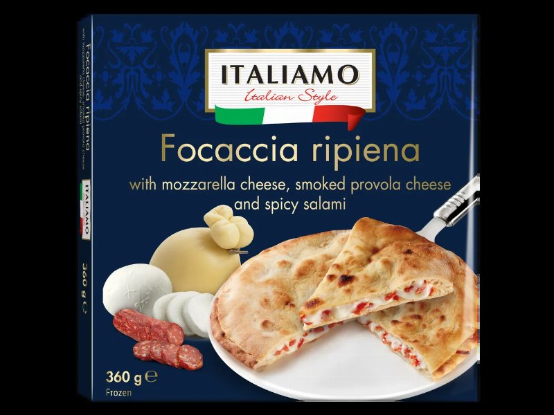 Focaccia Com Queijo E Salame Picante