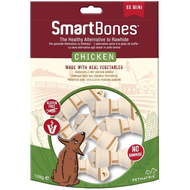 Snack Para Cão Mini Sabor Galinha 8 unidade