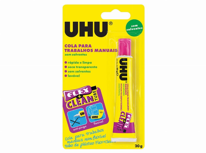 Cola Trabalhos Manuais Uhu Branca Tubo Plástico 20 ml