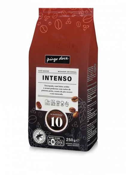 Café Moído Moagem Universal Intenso Pingo Doce 0.25Kg