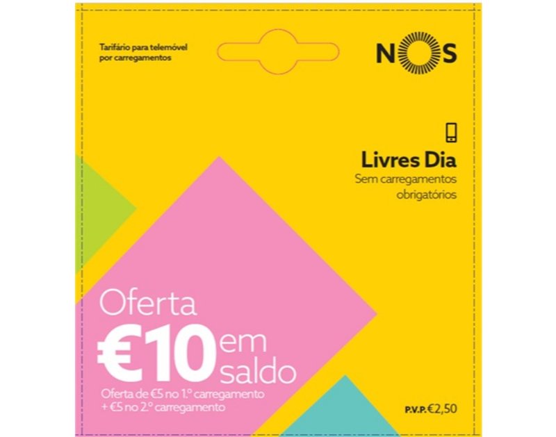 Cartão Pré Pago Nos Livres Dia