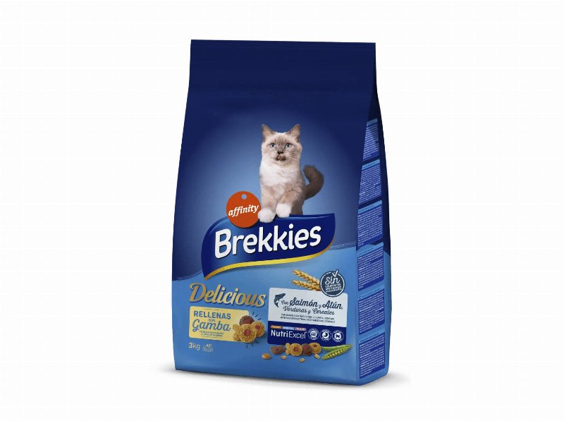 Ração Para Gato Brekkies Delicious Com Peixe 3 kg