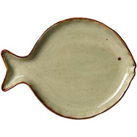 Prato Redondo 25Cm Peixe Verde Kasa