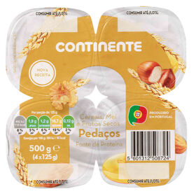 Iogurte Pedaços Cereais, Frutos Secos E Mel Continente 500 gr (4 Un)