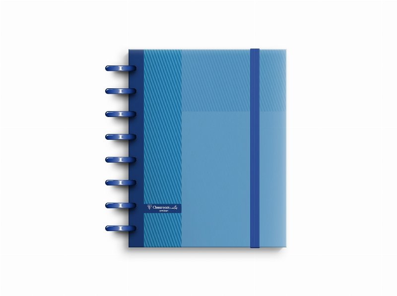 Caderno A5 Ecosmart Ambar Pautado Azul Oceano 100 Folhas Capa Pp