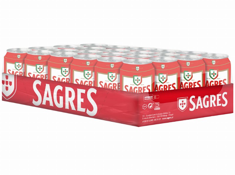 Cerveja Branca Sagres Branca Lata 24X0.33 l (Sdr)
