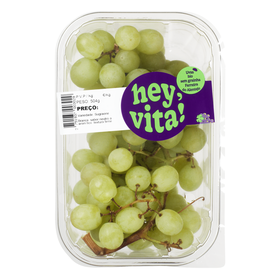 Uva Branca Sem Grainha Biológica Hey, Vita! 500 g (Aprox.)