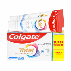 Pasta De Dentes Proteção Branqueadora Colgate Total 2 X 75 ml
