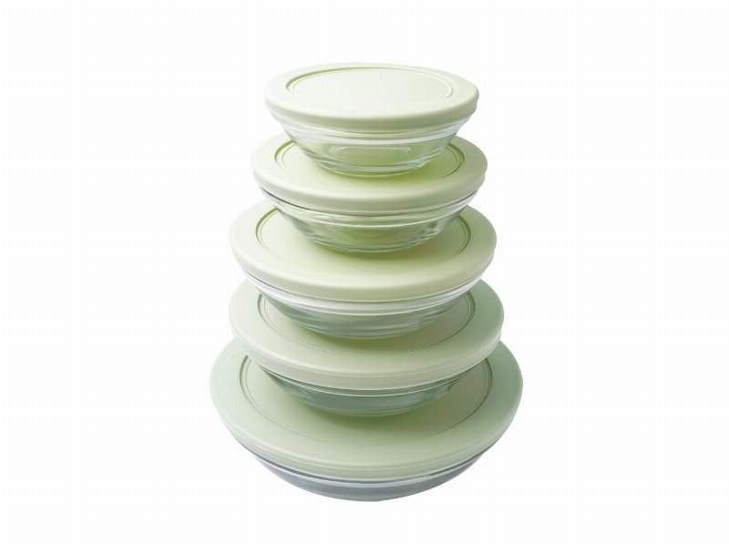 Conjunto De 5 Caixas Herméticas Actuel Vidro 0.1/0.15/0.3/0.4/0.75 l