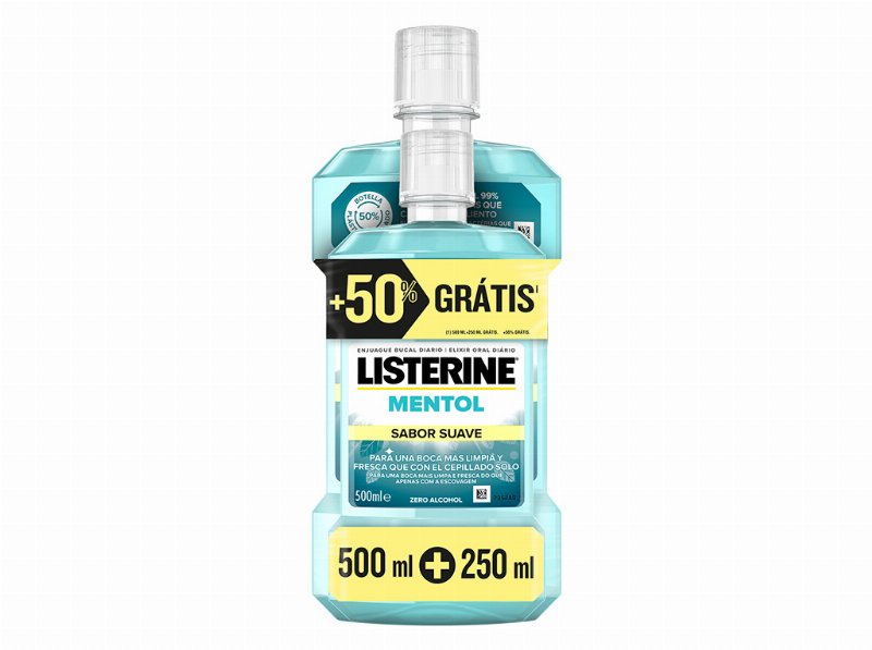Elixir Listerine Menta Suave 500 ml Mais 250 ml