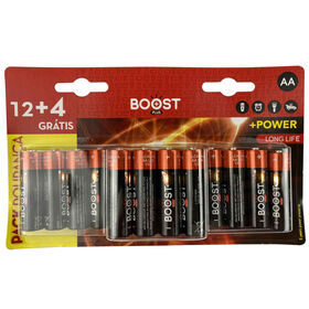 Pilhas Aa Standard Boost 12 + 4 Un