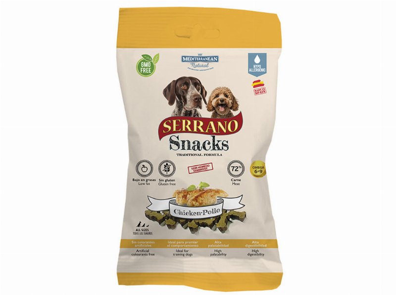 Snacks Para Cão Serrano Ham Bites Com Sabor Frango 100 g