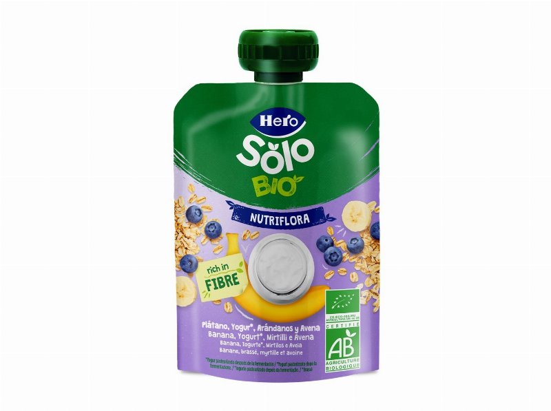 Saqueta Fruta Hero Solo Bio Nutriflora Banana Iogurte Mirtilo E Aveia 100 g