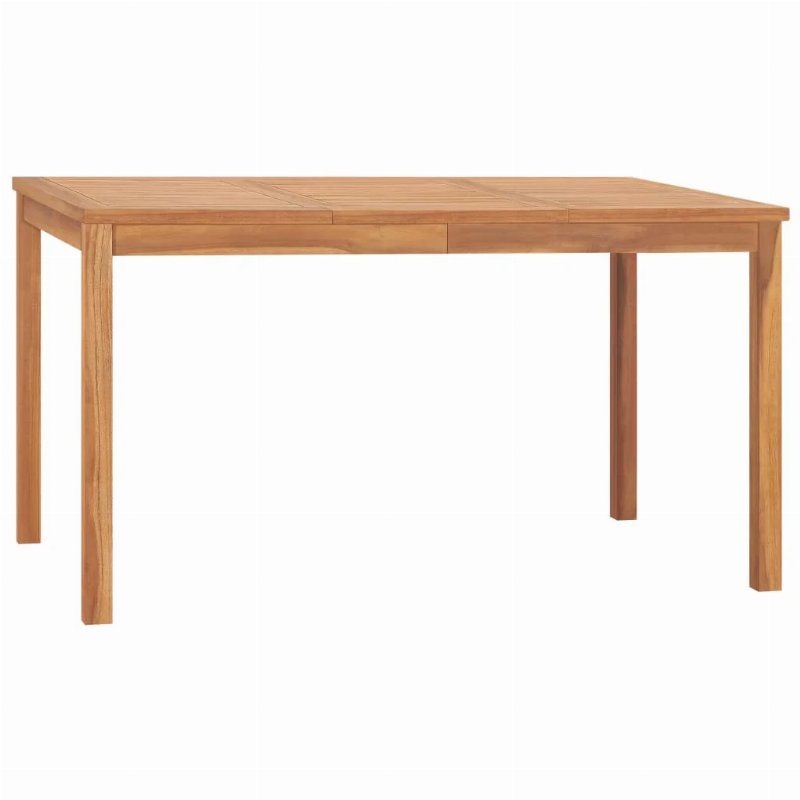Hkh Mesa De Jantar P/ Jardim 140X80X77 Madeira De Teca Maciça - Marrom
