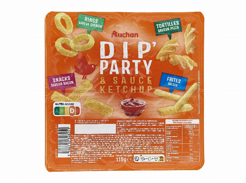 Aperitivos Auchan Dip Party & Molho Ketchup 115 g