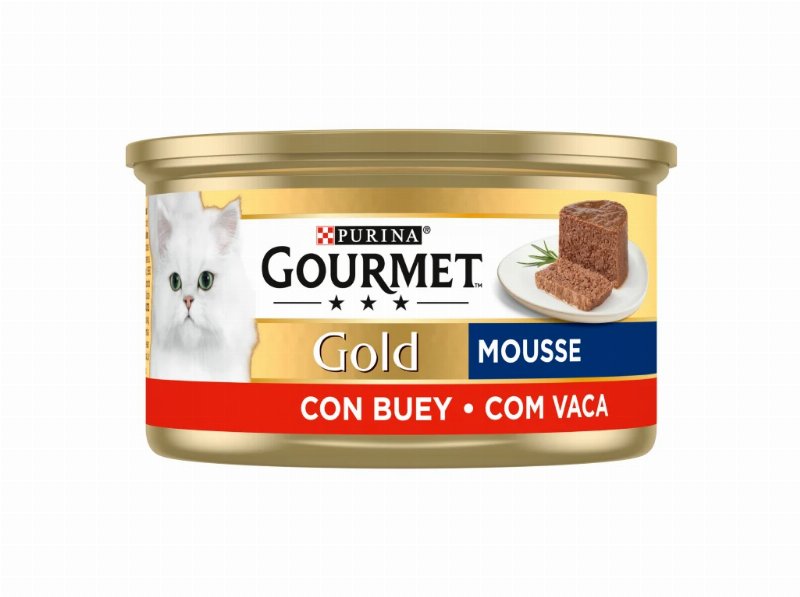 Comida Húmida Para Gato Gourmet Gold Mousse Com Vaca 85 g