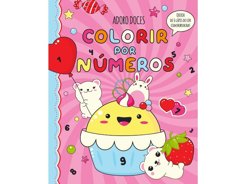 Livro Colorir Por Números - Adoro Doces