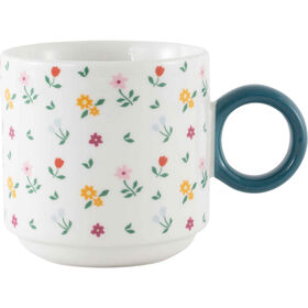 Caneca 320 ml Flores Casa Em Flor Kasa