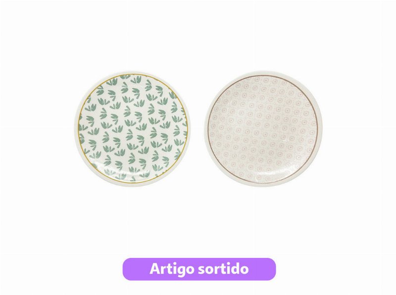 Prato De Pão Actuel Porcelana 15X1.8Cm Cores Sortidas