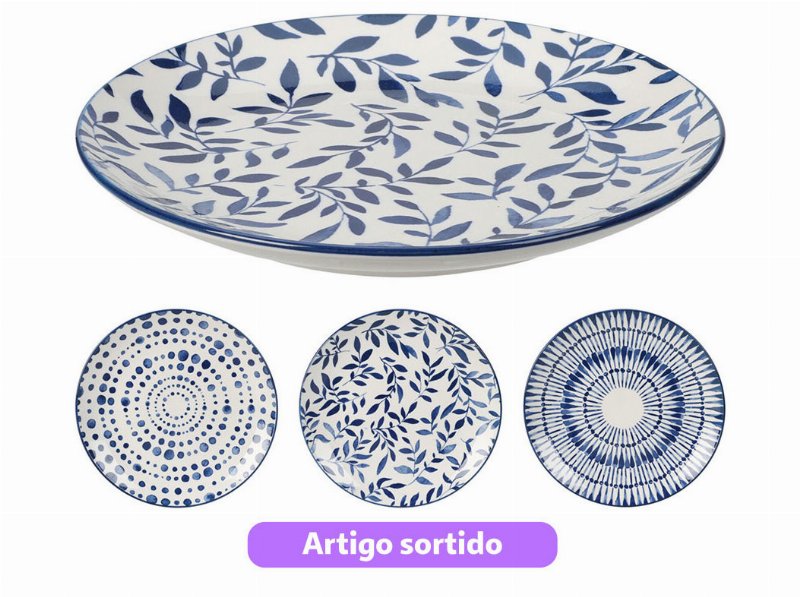 Prato Decorado Porcelana 20.4Cm Modelos Sortidos